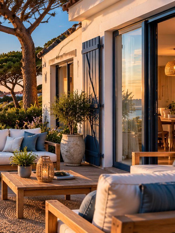Terrasse vue mer en Vendée